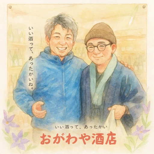 2023年12月31日の訪問時に撮影したKさんとモイのツーショットを元に制作したポスター風イラスト