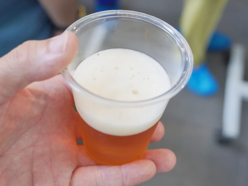 長野・佐久|インドの青鬼を試飲—ヤッホーブルーイング インドの青鬼の試飲カップ