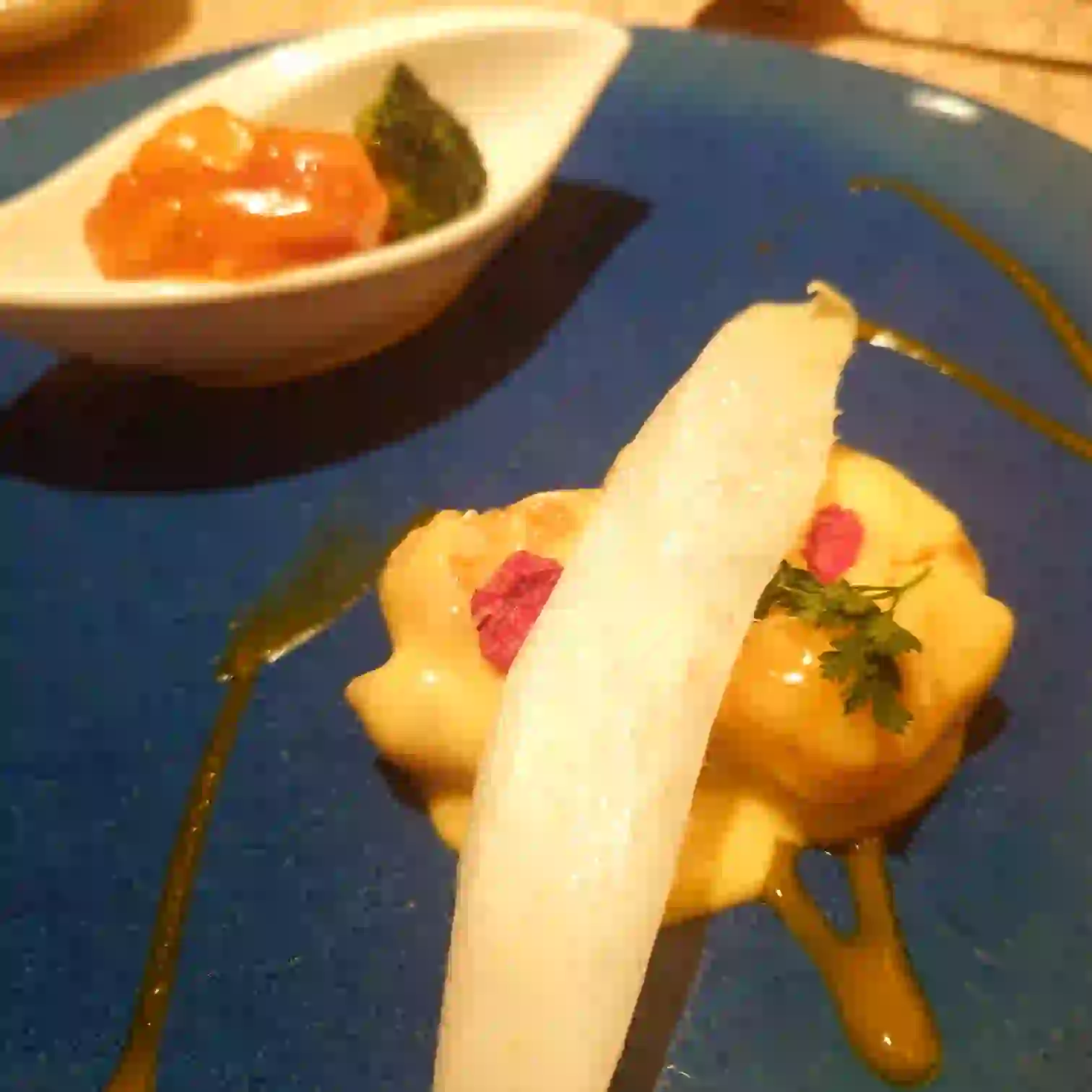 海老料理 パッションフルーツソース