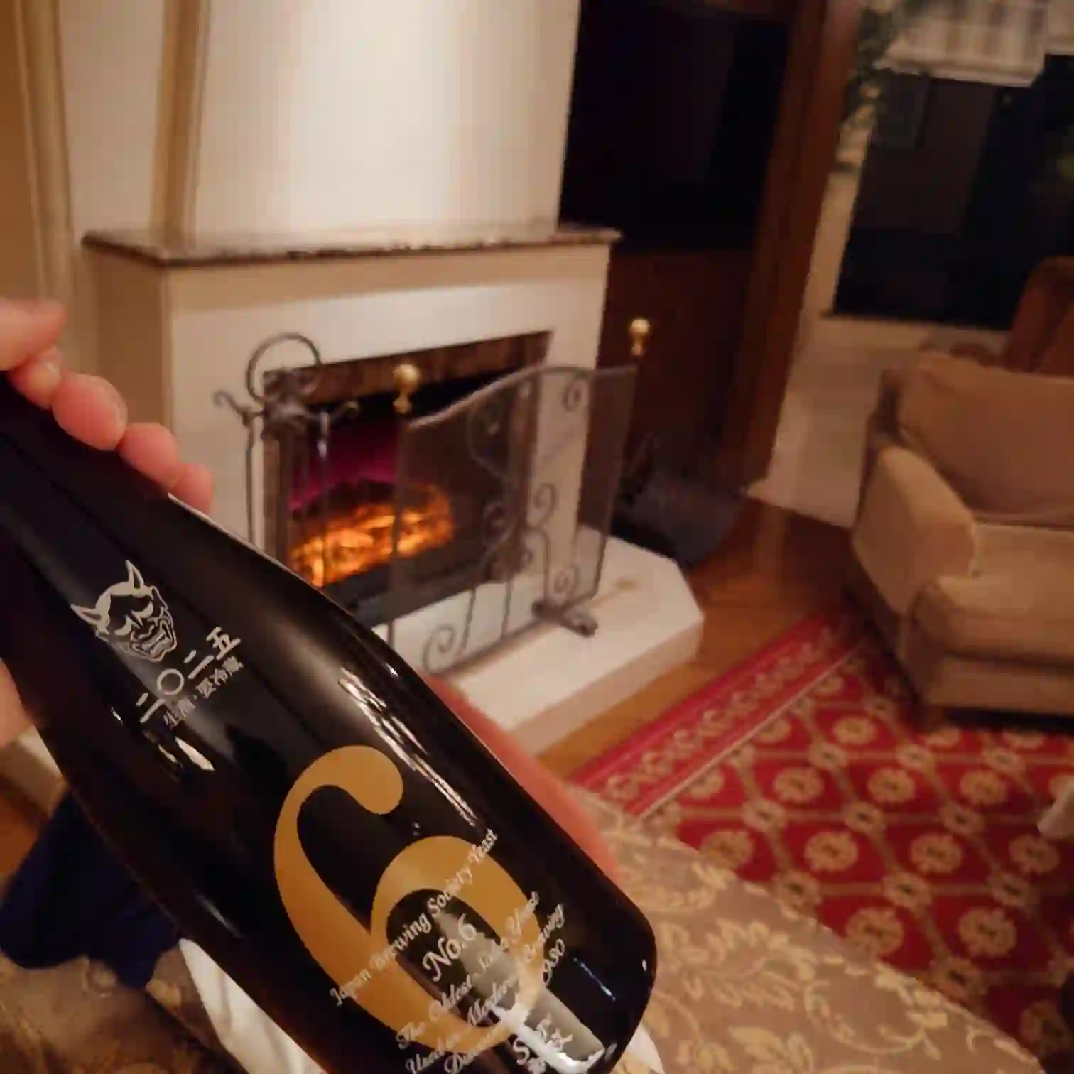 暖炉の前で新政No.6